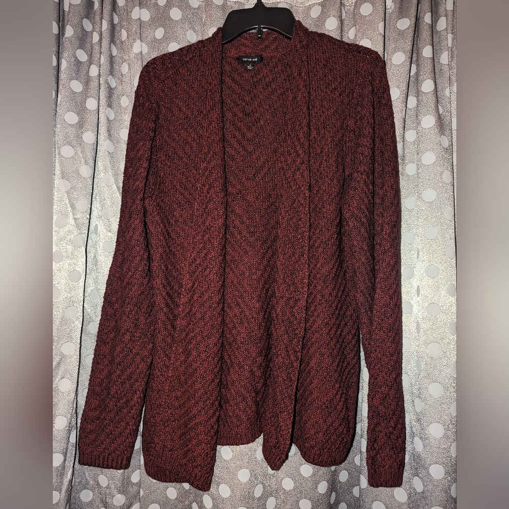VERVE AMI Knit Open Cardigan Large